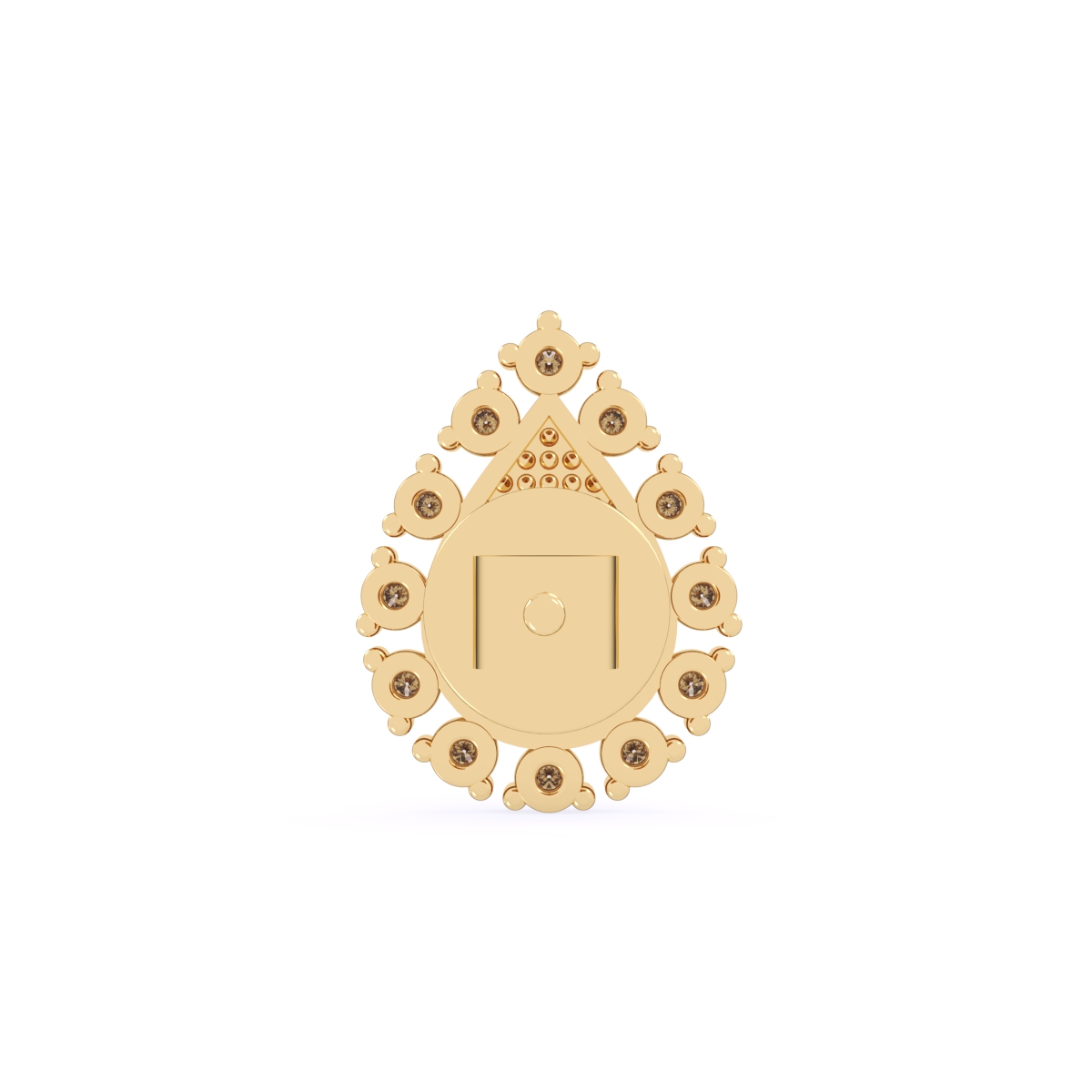 Delicate Pear Cluster Diamond Halo Stud Earrings